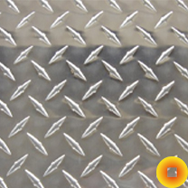Лист алюминиевый рифлёный 1х1500х3000 мм бриллиант