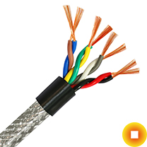 Сетевой кабель многожильный 0,51х2 мм S/FTP Cu Stranded PP ГОСТ Р 54429-2011