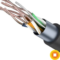 Сетевой кабель уличный 0,4х8 мм S/FTP Cu Stranded PP