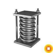 Пружинный сдвоенный блок для подвесок трубопроводов АЭС и ТЭЦ 129x450x280x10,1 Сталь 20 ОСТ 108.275.59-80